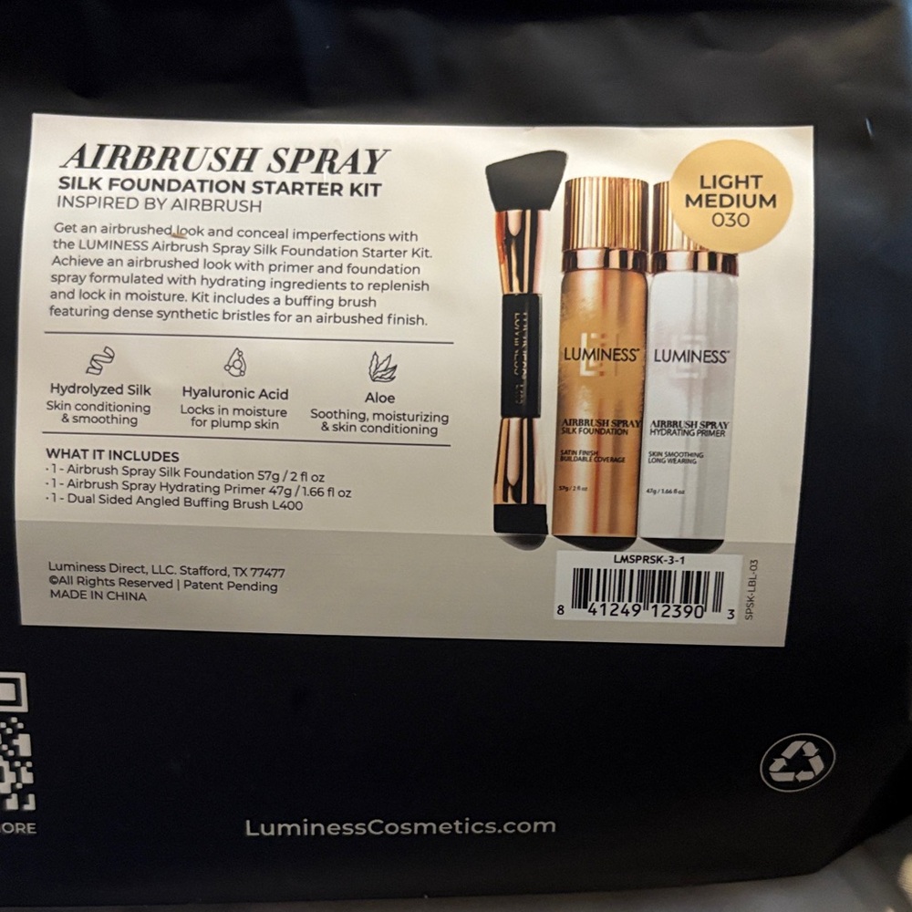 Luminess Airbrush Spray Silk Foundation Kit - Light Medium